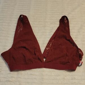 Tommy Hilfiger Dark Red Lace Bralette